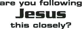 Following Jesus Sticker 4019