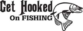 Get Hooked on Fishing Salmon Fishing Sticker