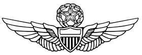 Army Master Aviator Wings Sticker