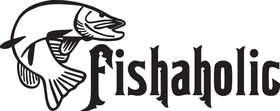 Fishaholic Salmon Fishing Sticker