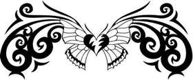 Tribal Butterfly Sticker 253