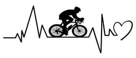 Bikerider Heartbeat Sticker