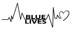 Bluelives Heartbeat Sticker