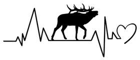Elk Heartbeat Sticker