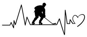 Hockey Heartbeat Sticker