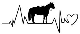 Horse Heartbeat Sticker