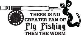 There is No Greater Fan of Fly Fishing Then the Worm Sticker