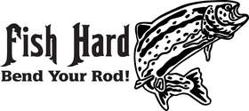 Fish Hard Bend your Rod Salmon Fishing Sticker 2