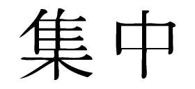 Kanji Symbol, Concentrate