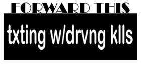 Forward this Txting w/Driving klls Sticker