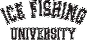 Ice Fishing University Sticker