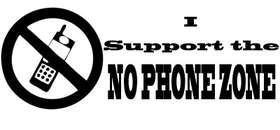 I Support No Phone Zone Sticker