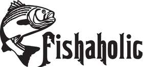 Fishaholic Striper Fishing Sticker 2