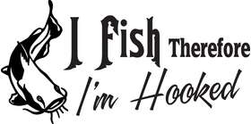 I Fish Thereforee I'm Hooked Catfish Sticker 3