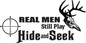 Real Men Still Play Hide and Seek Deer Skull Sticker