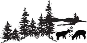 Deer in Woods Sticker 3