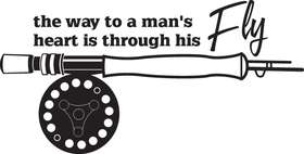 The Way to a Man's Heart is Through His Fly Fly Fishing Sticker