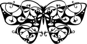 Tribal Butterfly Sticker 155