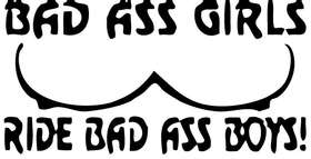 Bad A$$ Girls Ride Bad A$$ Boys Sticker