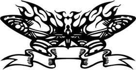 Tribal Butterfly Sticker 208