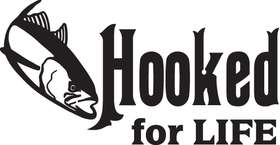 Hooked for Life Tuna Fishing Sticker