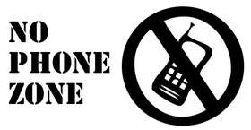 No Phone Zone Sticker