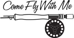 Come Fly With Me Fly Fishing Sticker