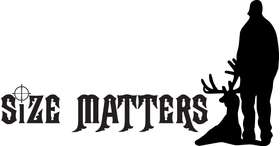 Size Matters Deer Hunting Sticker 20