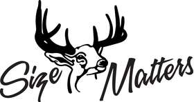 Size Matters Deer Hunting Sticker 9