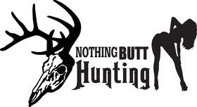 Nothing BUTT Hunting Deer Sticker