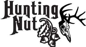 Hunting Nut with Nuts and Skull Sticker