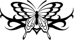 Tribal Butterfly Sticker 149