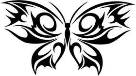 Tribal Butterfly Sticker 106