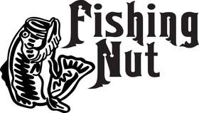 Fishing Nut Bass Sticker 2