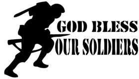 God Bless Our Soldiers Sticker