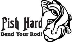 Fish Hard Bend Your Rod Catfish Sticker