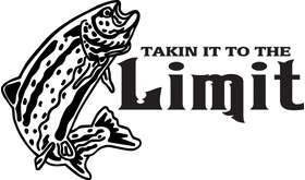 Takin It to the Limit Salmon Fishing Sticker 2
