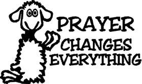Sheep Prayer Sticker 4264