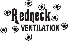 Redneck Ventilation with Bullett Holes Sticker