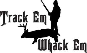 Track Em Whack Em Dead Deer Sticker