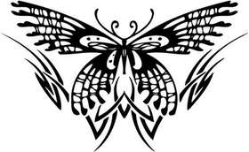 Tribal Butterfly Sticker 196