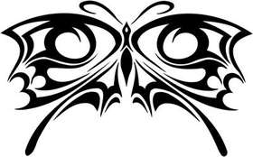 Tribal Butterfly Sticker 119
