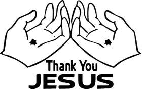 Thank you Jesus Sticker 2180