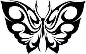 Tribal Butterfly Sticker 146