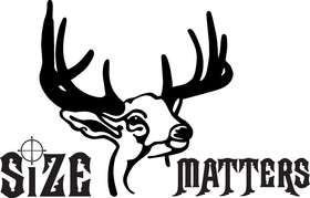 Size Matters Deer Hunting Sticker 8