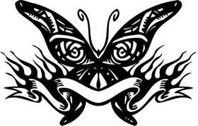 Tribal Butterfly Sticker 206