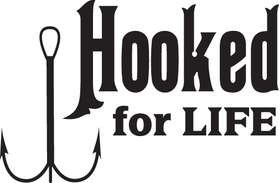 Hooked on Life Hook Sticker