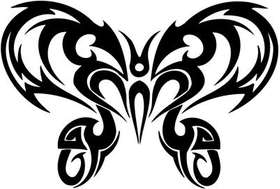 Tribal Butterfly Sticker 123
