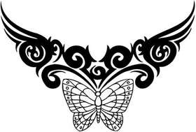 Tribal Butterfly Sticker 270