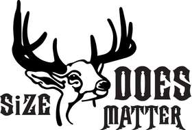 Size Does Matter Deer Hunting Sticker 5